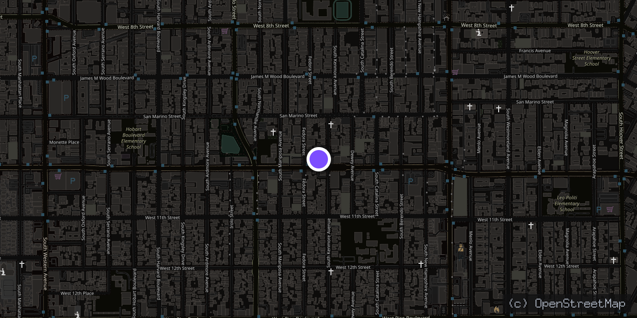 Map of 2889 W Olympic Blvd, Los Angeles, CA 90006, USA