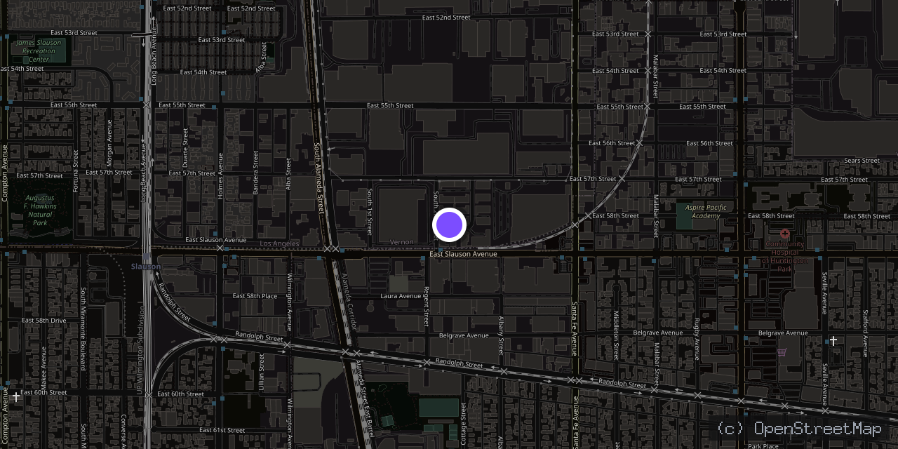 Map of 2115 E Anderson St, Vernon, CA 90058, USA