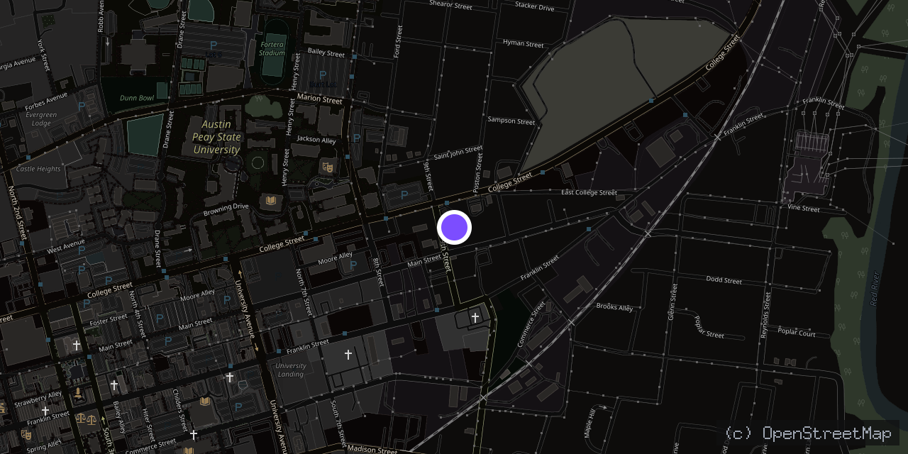 Map of 223 9th St, Clarksville, TN 37040, USA