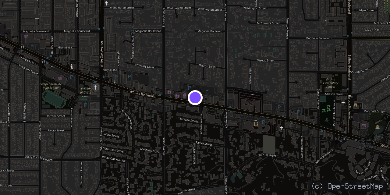 Map of 17401 Ventura Blvd, Encino, CA 91316, USA
