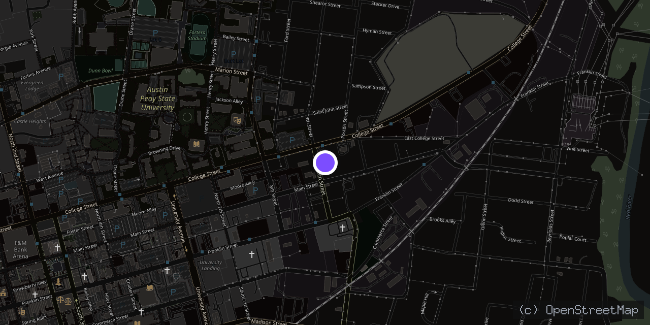 Map of 223 9th St, Clarksville, TN 37040, USA