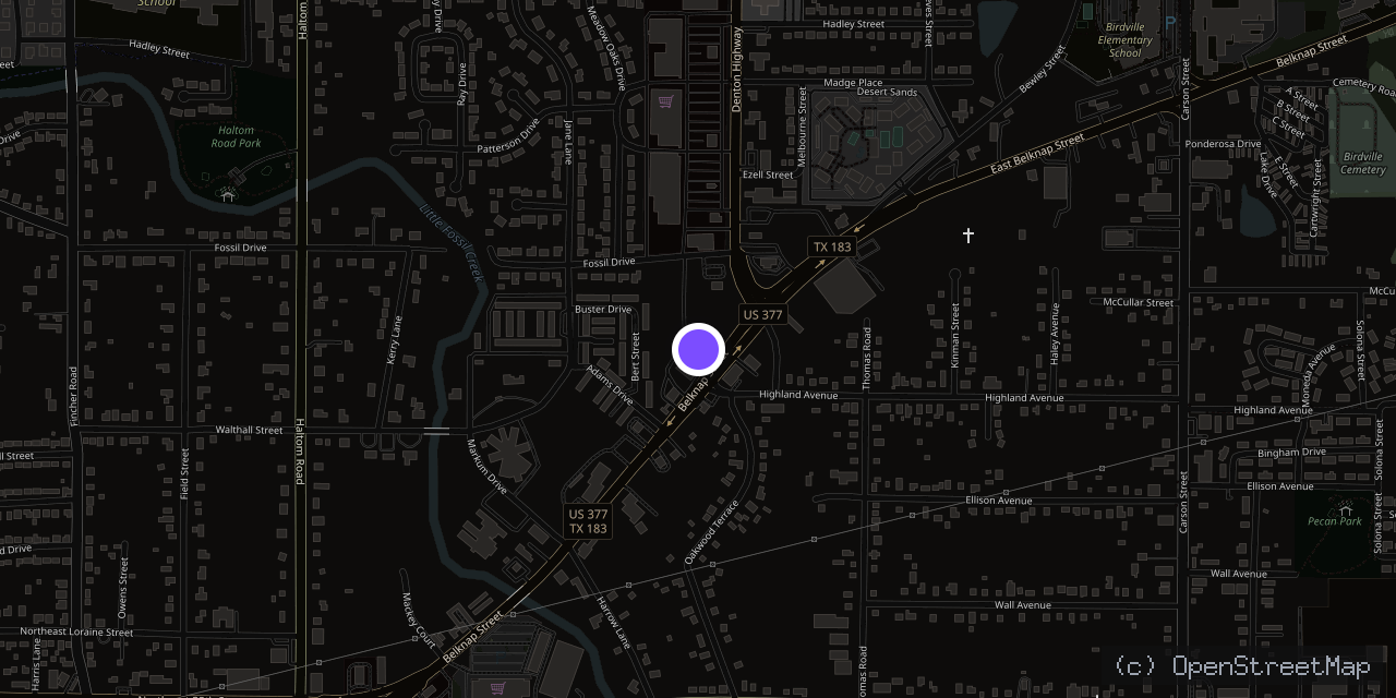 Map of 5601 E Belknap St, Haltom City, TX 76117, USA