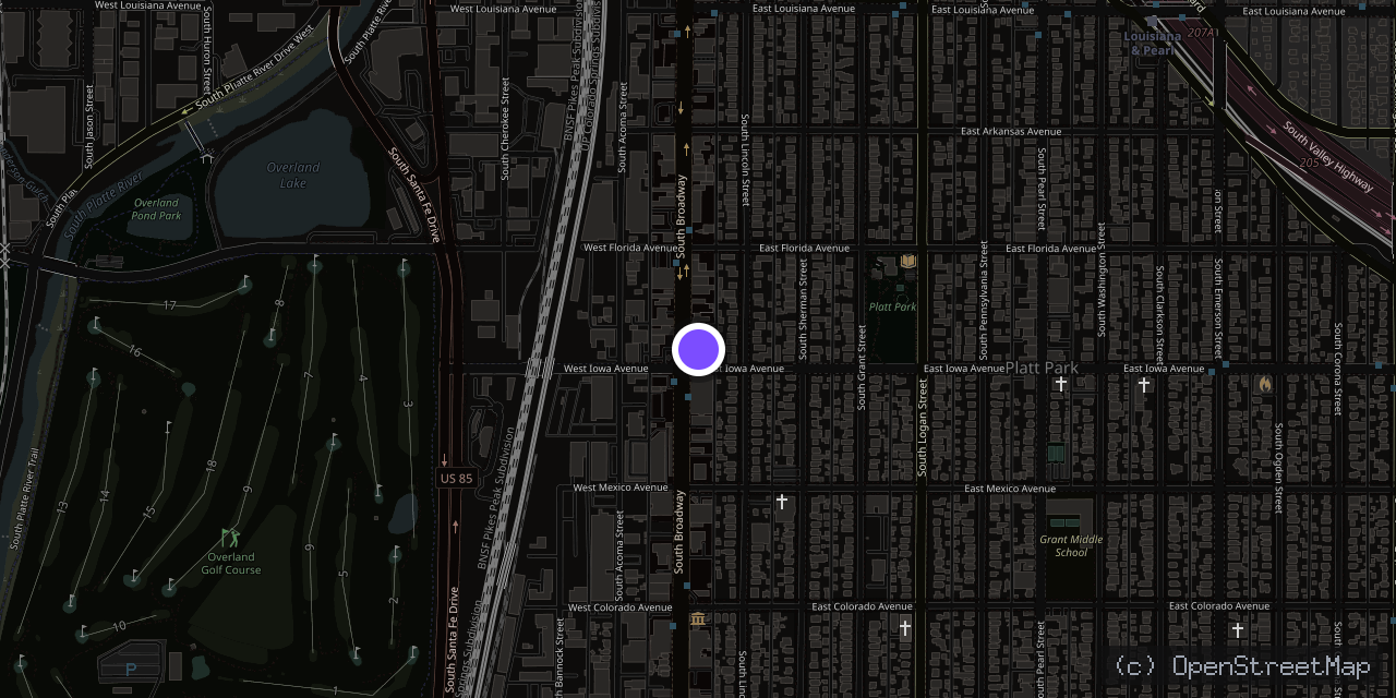 Map of 1572 S Broadway, Denver, CO 80210, USA