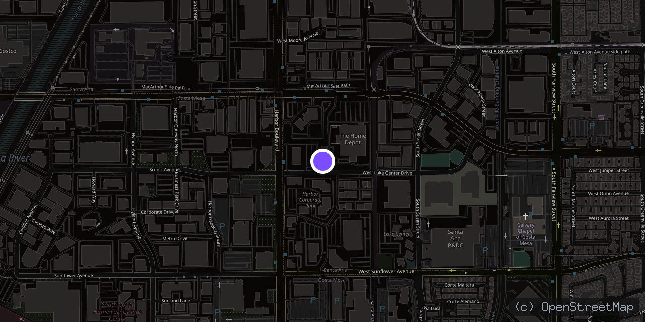 Map of 3503 S Harbor Blvd, Santa Ana, CA 92704, USA