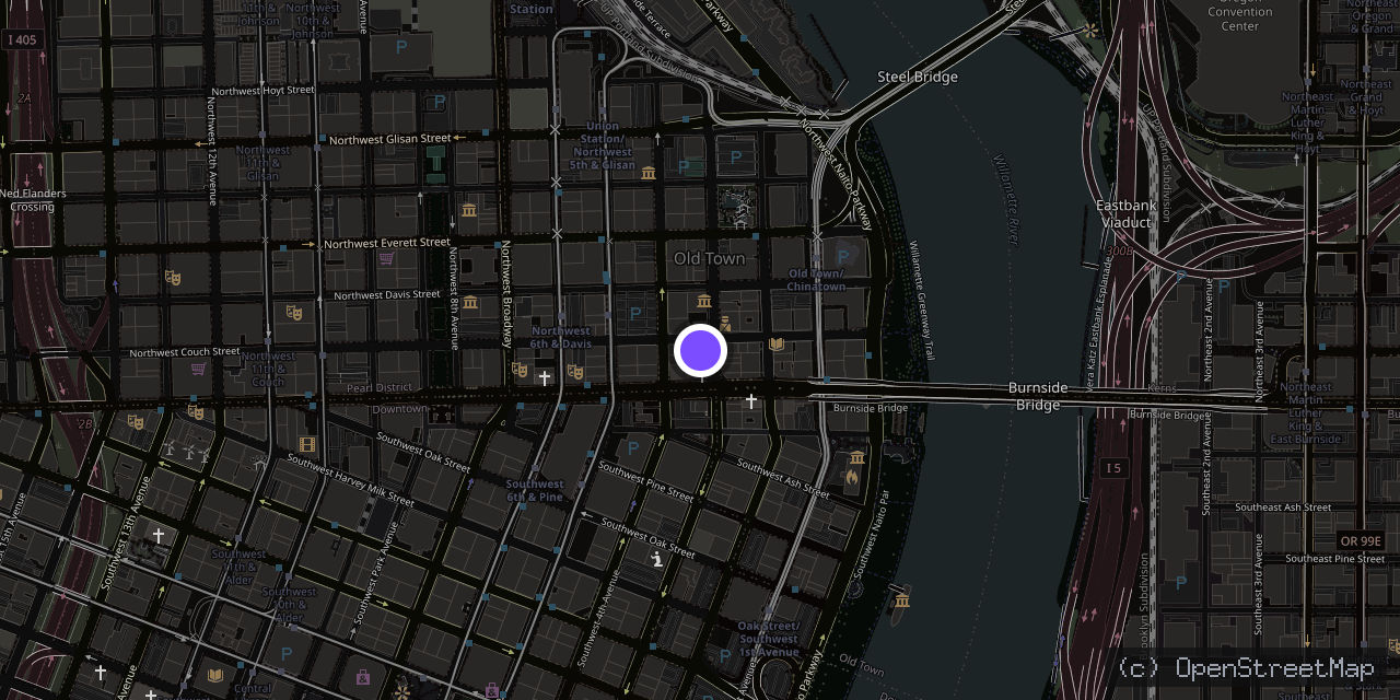 Map of 35 NW 3rd Ave, Portland, OR 97209, USA