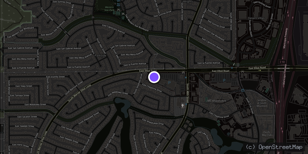 Map of 4623 E Elliot Rd, Phoenix, AZ 85044, USA