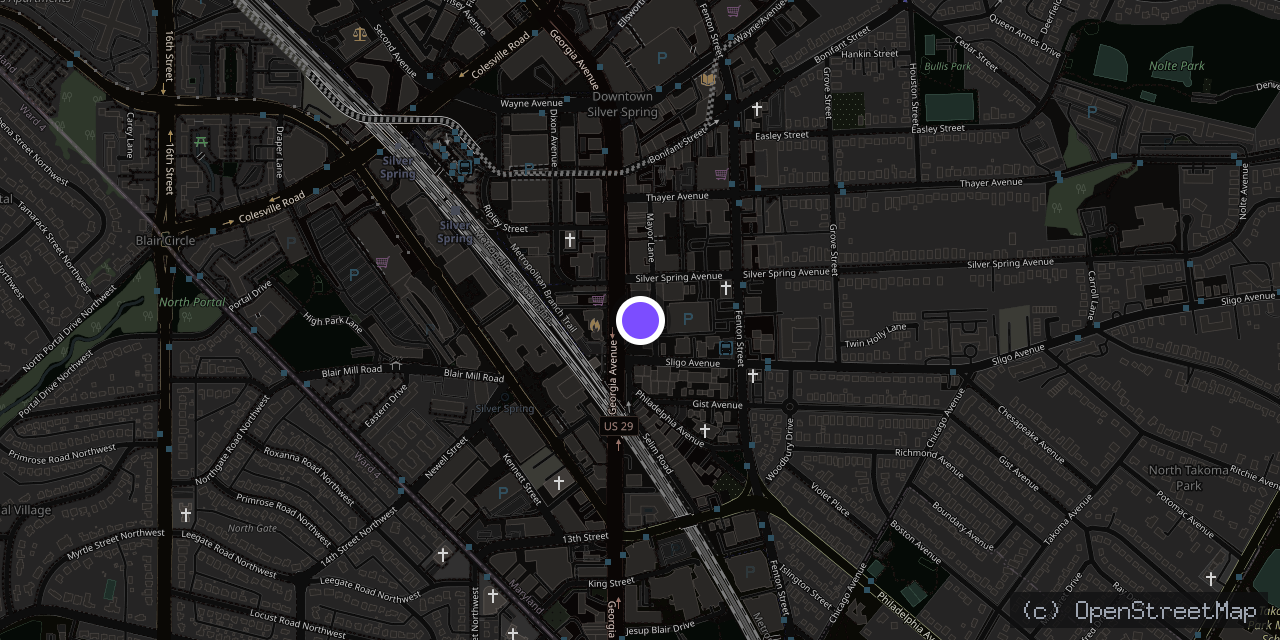 Map of 8113 Georgia Ave, Silver Spring, MD 20910, USA