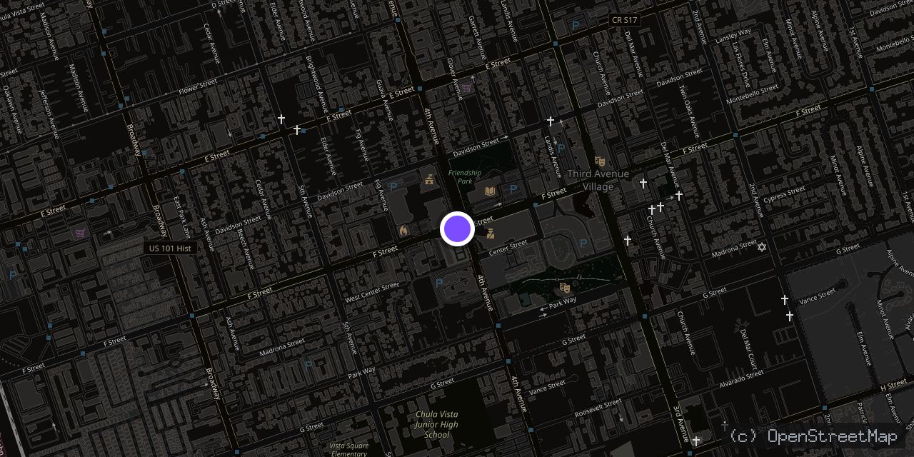 Map of 302 4th Ave, Chula Vista, CA 91910, USA