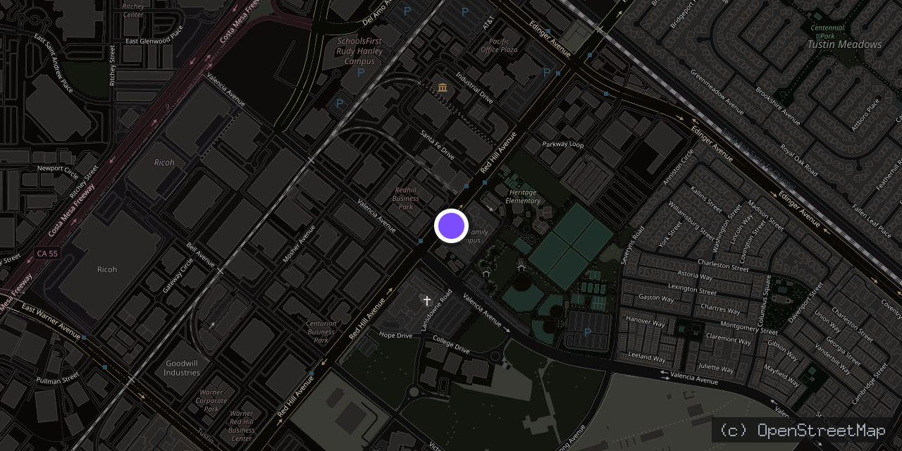 Map of 15356 Red Hill Ave, Tustin, CA 92780, USA