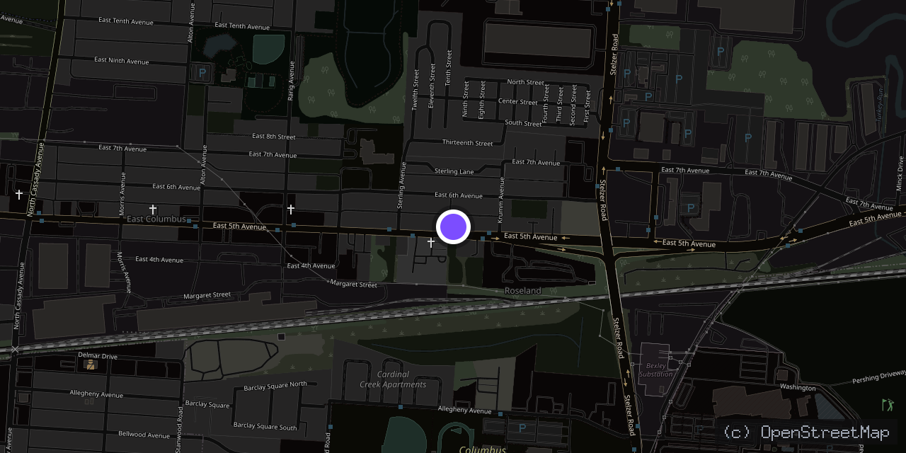 Map of 3182 E 5th Ave, Columbus, OH 43219, USA