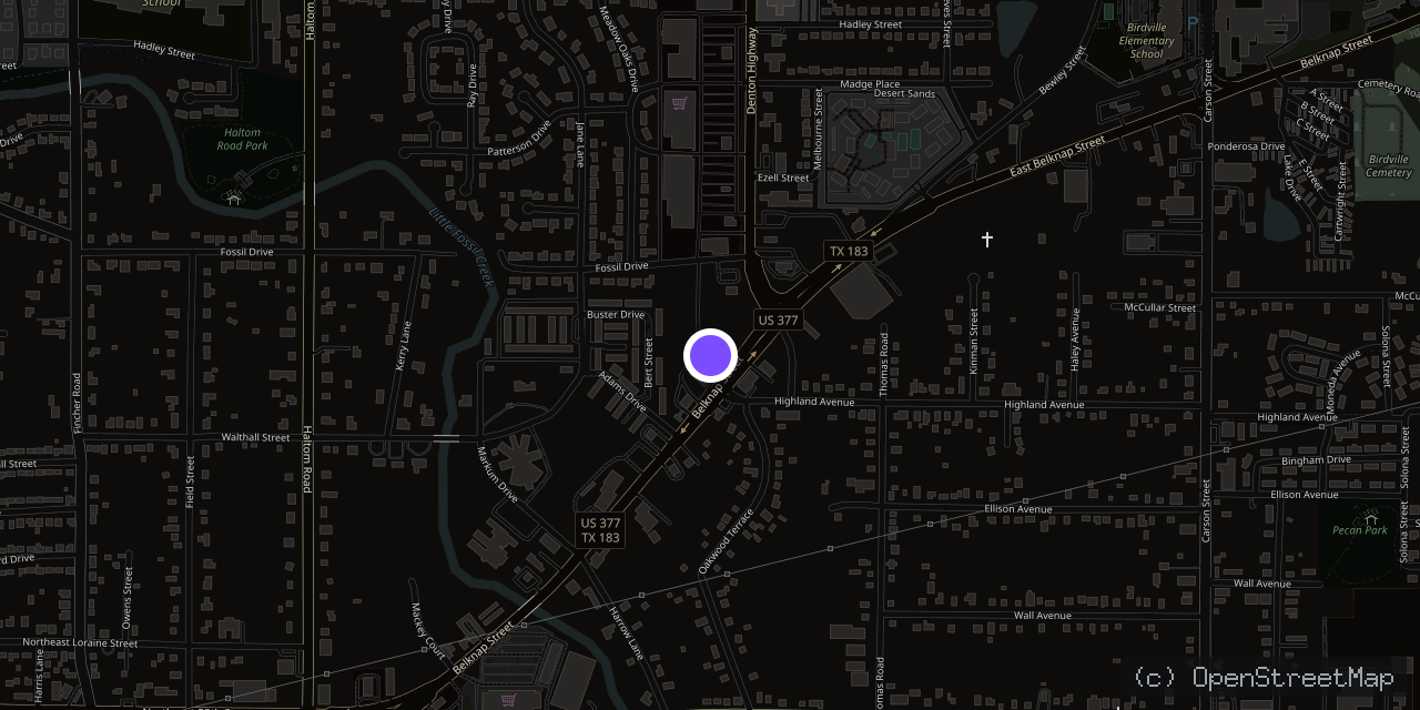 Map of 5601 E Belknap St, Haltom City, TX 76117, USA