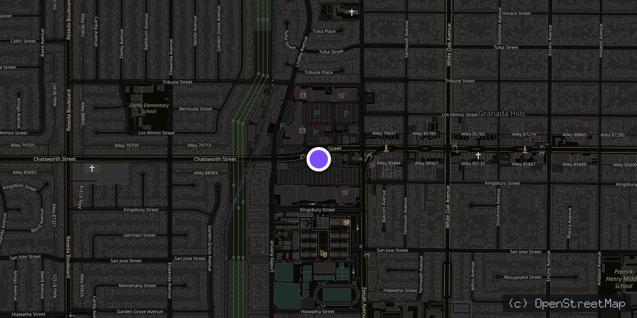 Map of 18090 Chatsworth St, Granada Hills, CA 91344, USA