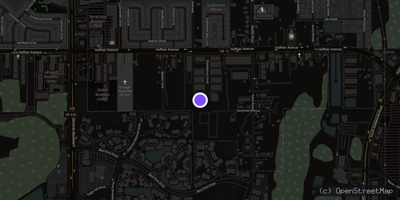 Map of 4880 Distribution Ct, Orlando, FL 32822, USA
