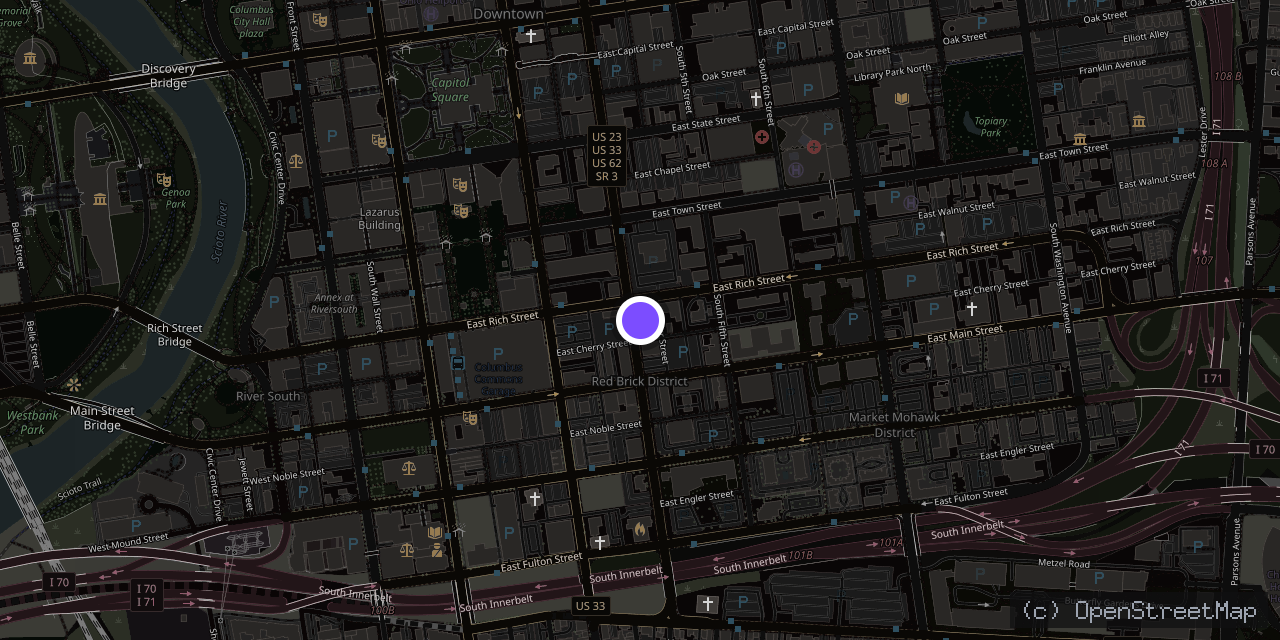 Map of 240 S 4th St, Columbus, OH 43215, USA