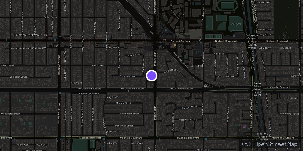 Map of 5431 Fulton Ave, Sherman Oaks, CA 91401, USA