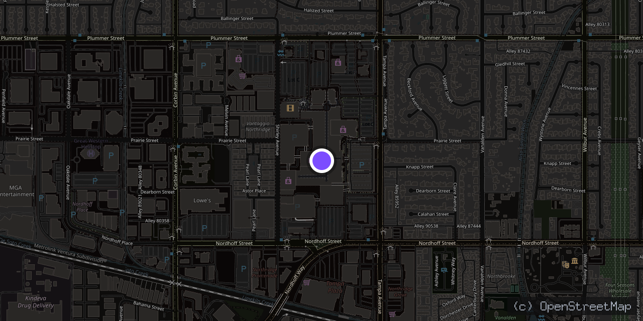 Map of 9301 Tampa Ave, Northridge, CA 91324, USA