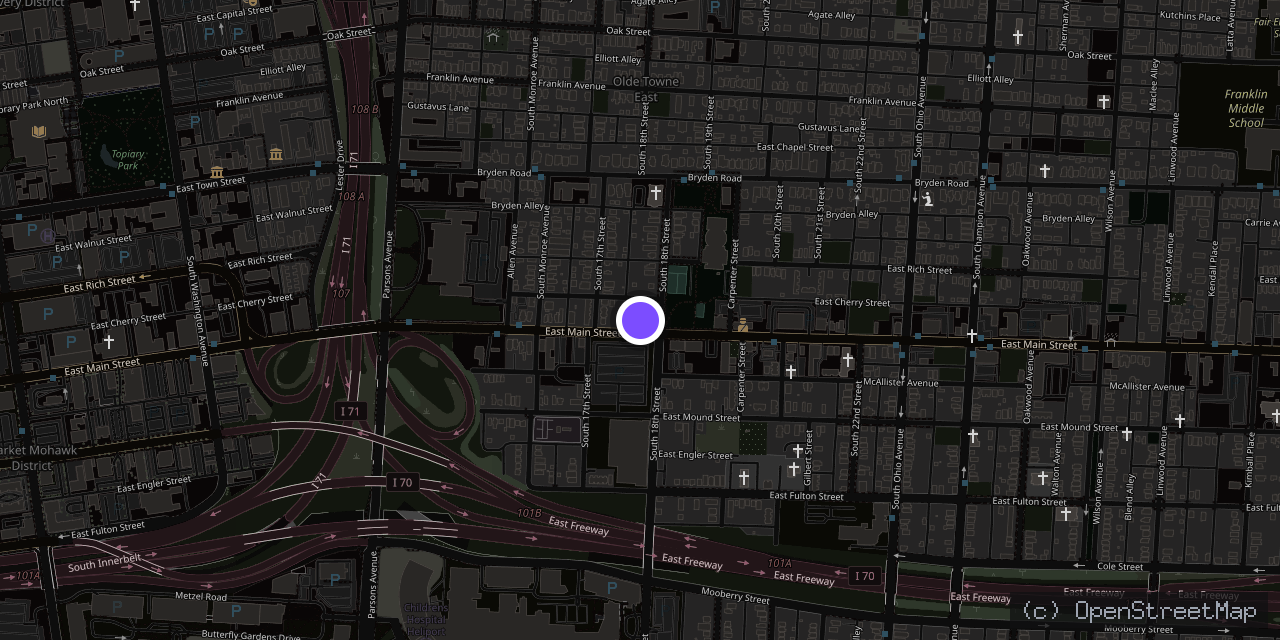 Map of 860 E Main St #862, Columbus, OH 43205, USA