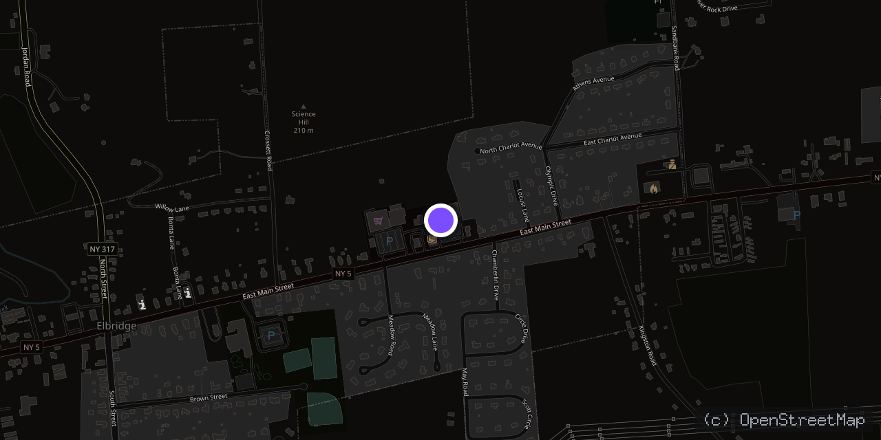 Map of 243 E Main St, Elbridge, NY 13060, USA