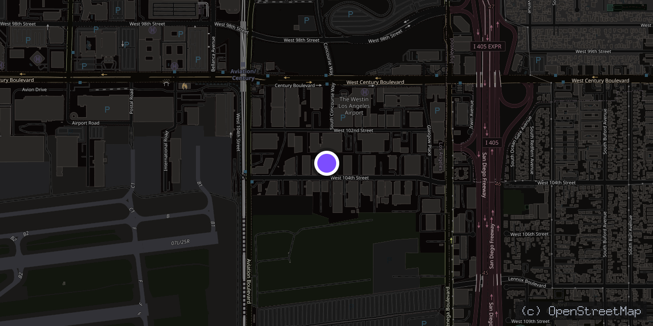 Map of 5441 W 104th St, Los Angeles, CA 90045, USA
