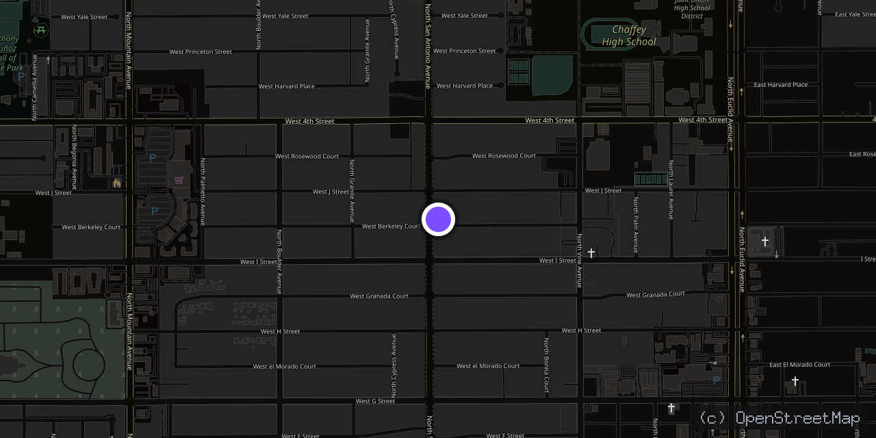 Map of 938 N San Antonio Ave, Ontario, CA 91762, USA